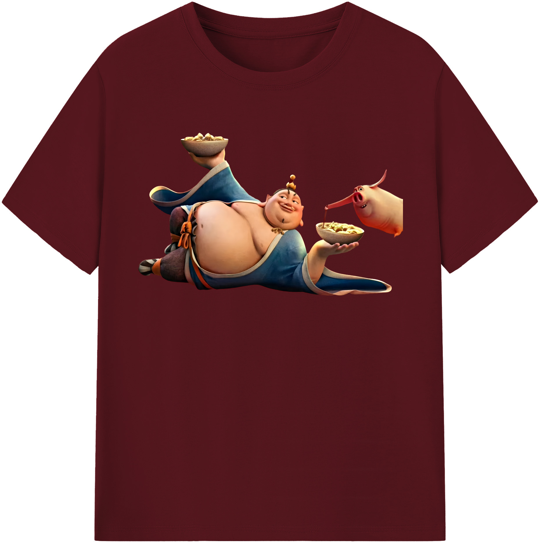 （画像用） Ne Zha 2 ナタ 魔童の大暴れ 綿100％半袖Tシャツ（フロントプリント）